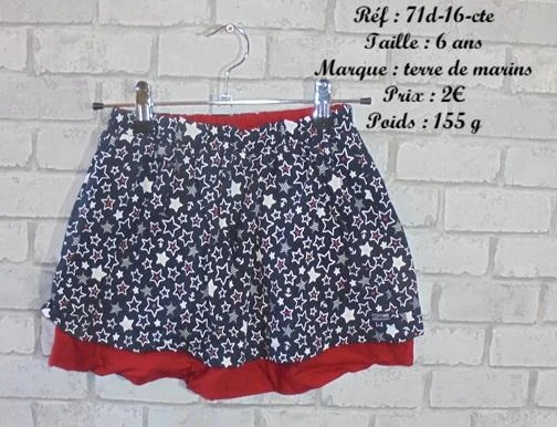 Jupe 6 ans Terre de marins (71d-16-cte)